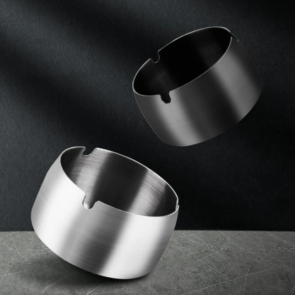 NEW ASBAK ROKOK Anti Angin Stainless Steel Tempat Puntung dan Asbak Mobil Portable Warna PREMIUM Ant