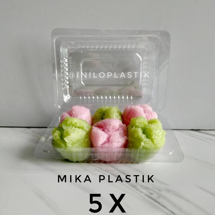 Mika Plastik Bening Serbaguna / Wadah Kue Plastik Mika 5X @100Pcs
