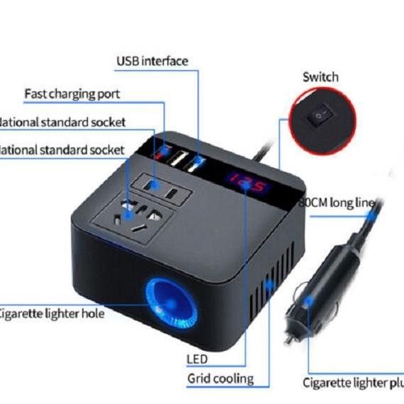 Adaptor Lighter Converter Lighter Socket Charger Mobil Dc To Ac