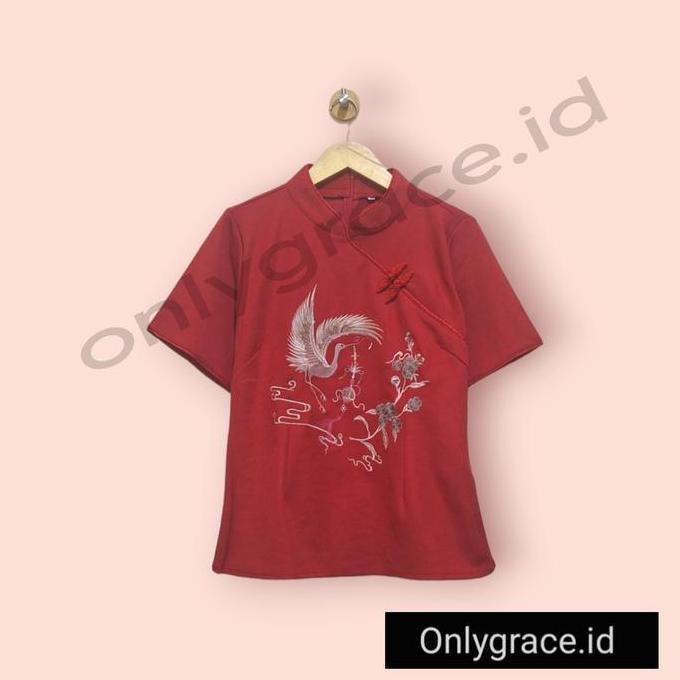 Blouse Imlek Blouse Cheongsam Blouse Chongsam Blouse Merah Imlek GS