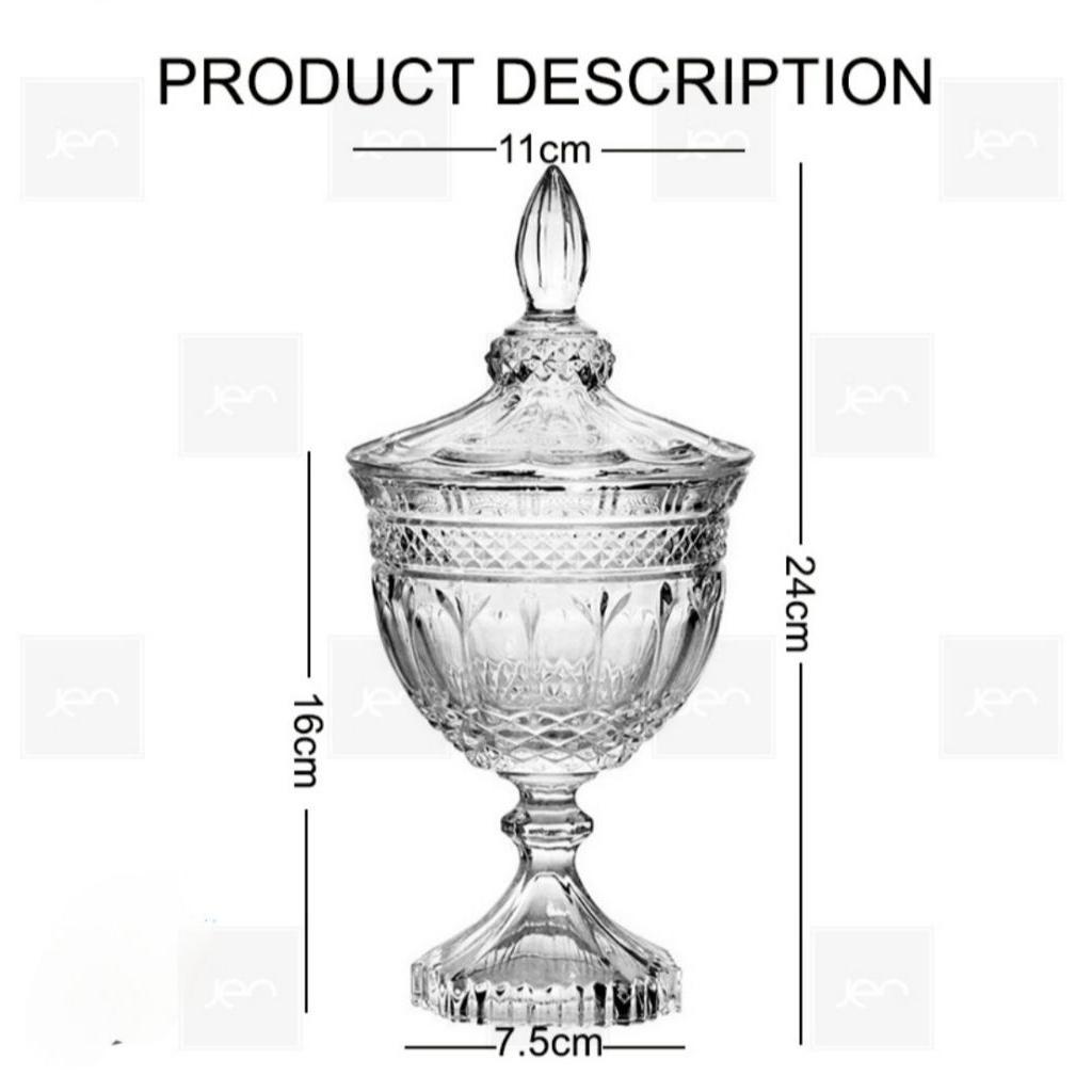 Toples Kaca Kristal Besar /Toples Permen/ Candy Jar