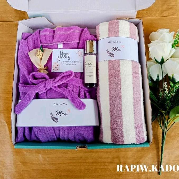 Hampers Handuk Kimono | Handuk Seserahan Kimono Set | Kado Wedding Kimono Premium|Hampers Pernikahan