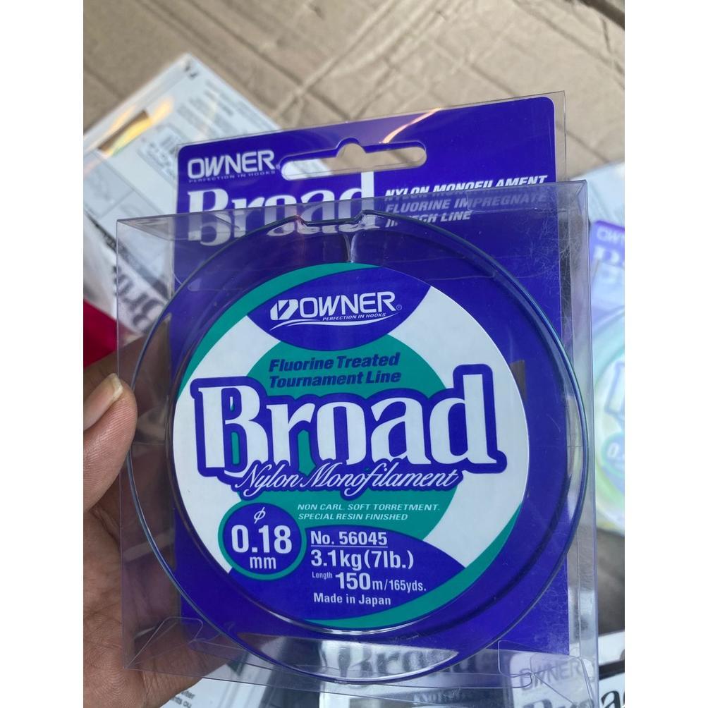 Senar Benang Tali Pancing Owner Broad 0.12mm-0.30mm 150M Japan Terbaik