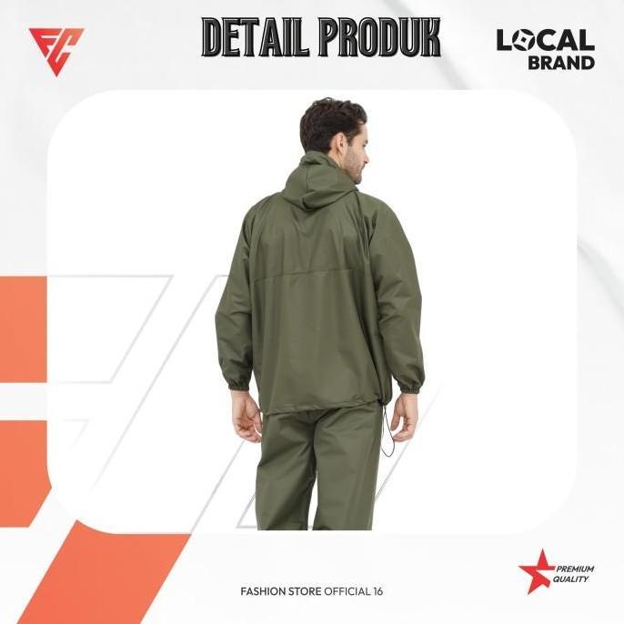 Jaket Jas Hujan Pria Wanita Setelan Kangaroo Waterproof Premium