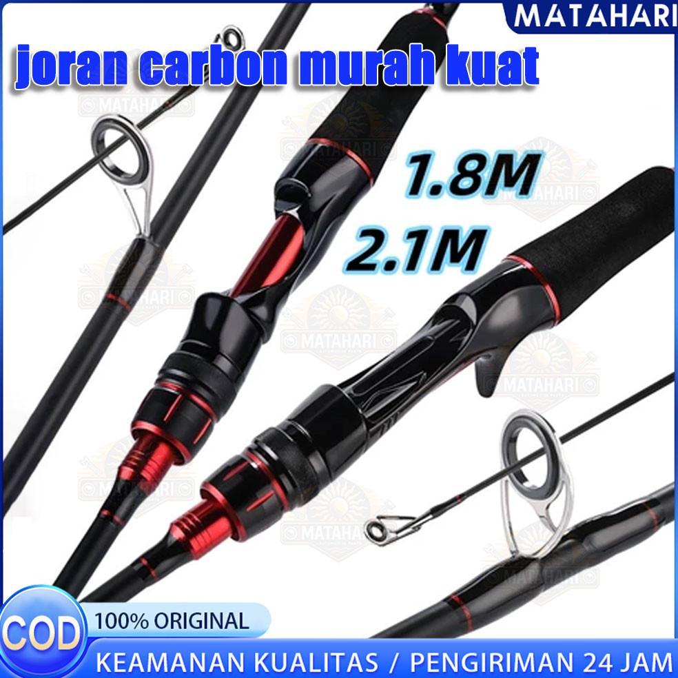 Joran pancing Carbon Joran Baitcasting Portabel Joran spinning Joran Pancing Putar Umpan Karbon M Po
