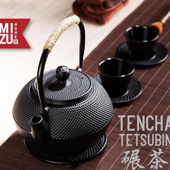 Mizu Tencha Tetsubin Japanese Style Cast Iron Teapot Teko Teh Besi