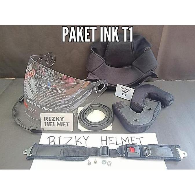 PAKET SPAREPART HELM INK T1, INK T 1, BUSA HELM INK T1 + KACA HELM INK T1 + TALI HELM PLUS PAKU BELA