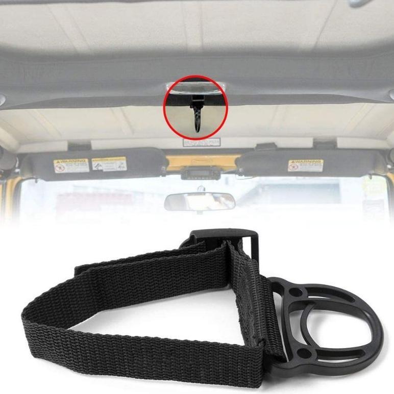 BESTPROMO Gantungan baju mobil Jeep Wrangler - aksesoris gantungan interior Jeep Wrangler