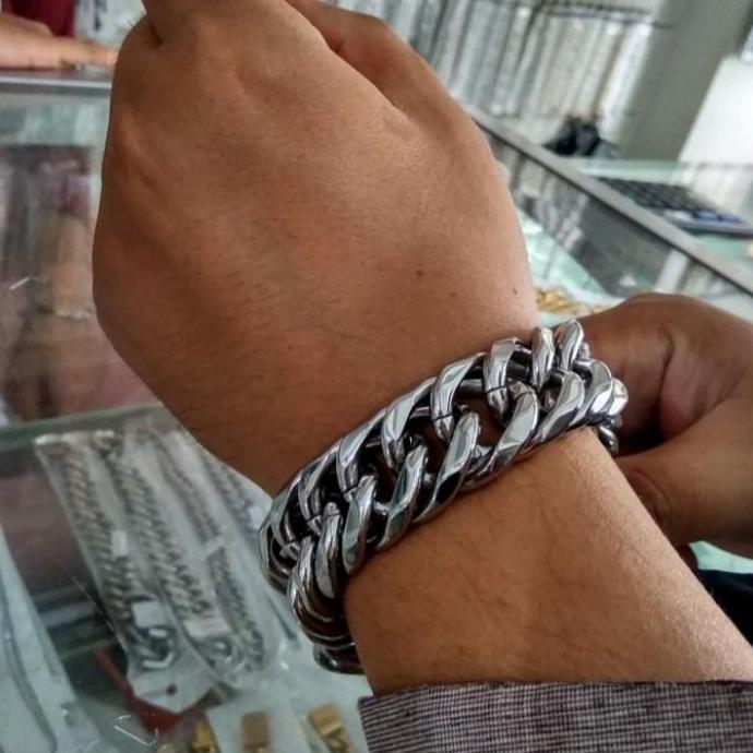 GELANG TITANIUM PRIA STAINLESS STELL 316 L