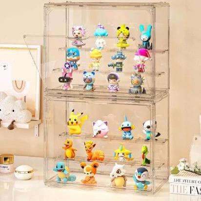 kotak akrilik tempat display / box tempat pajangan boneka / kotak akrilik serbaguna