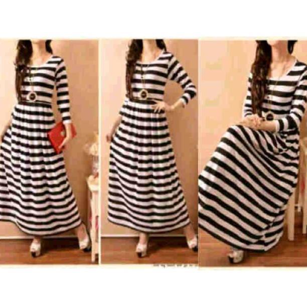 MAXI SALUR REMPLE |Maxi polos motif salur | gamis murah | terlaris| tnb