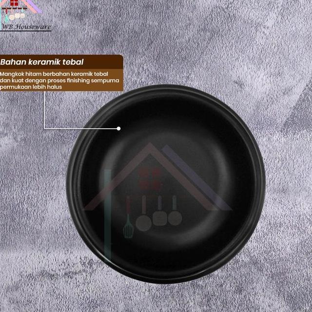 Home Panci Korea Keramik Series Warna Hitam Ttukbaegi Ddukbaegi Bibimbap Claypot Earthen Pot
