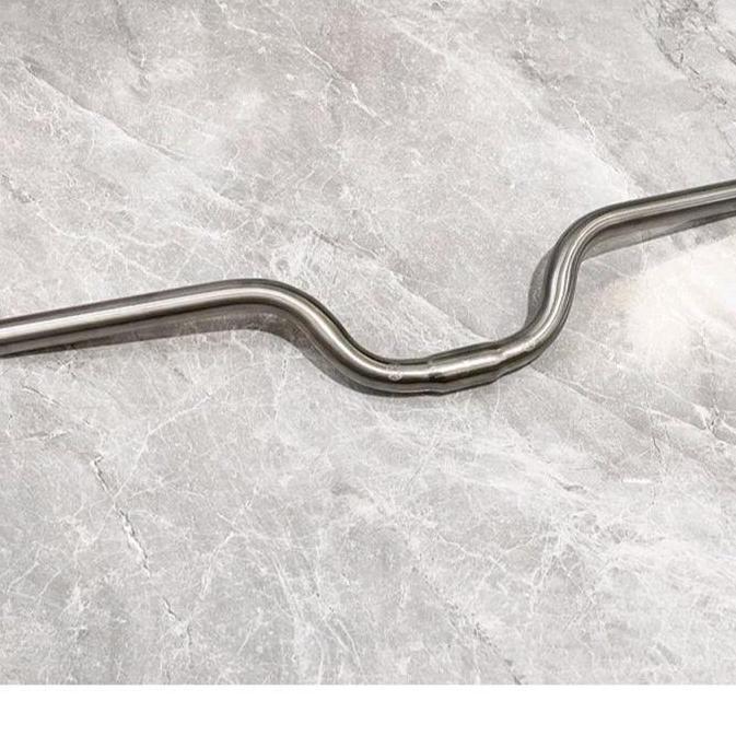 BEBAS ONGKIR - Handlebar UNION JACK Titanium Silver 560 mm untuk BromptonN Lipatan 3 - Sepeda