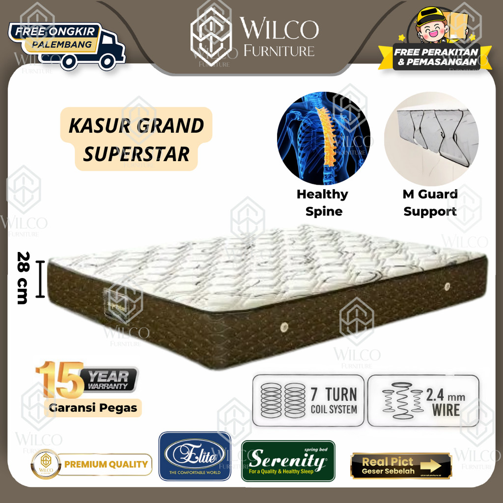 Kasur Matras Springbed Serenity Grand Superstar Elite Serenity - Matras 90