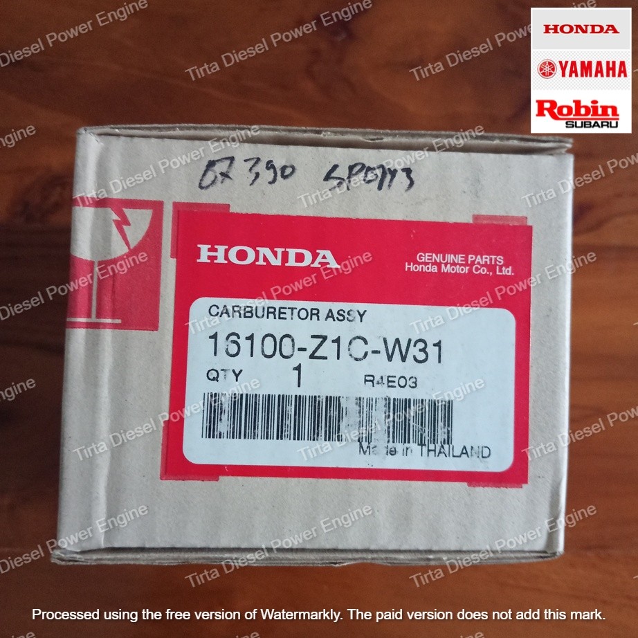 HONDA CARBURATOR CARBURETOR ASSY KARBURATOR MESIN PENGGERAK GX 390 16100 - Z1C - W31 ORIGINAL
