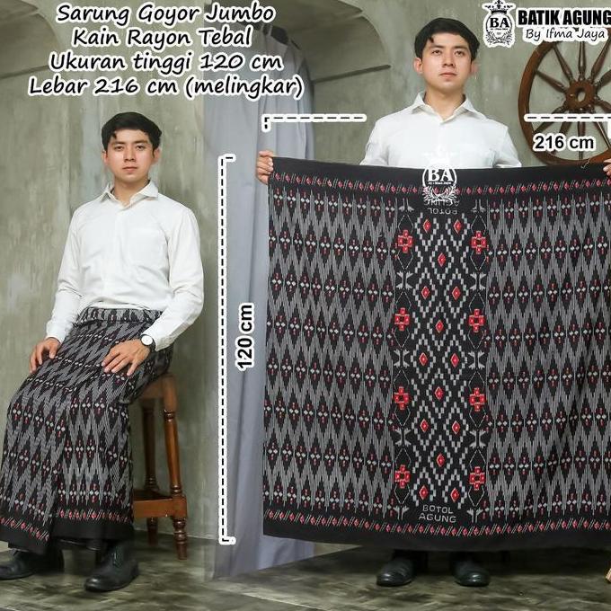 Termurah / Hot Sale Sarung Goyor Botol Premium Bandaria Black Series Motif Botol 7 Nyaman Mewah Musl