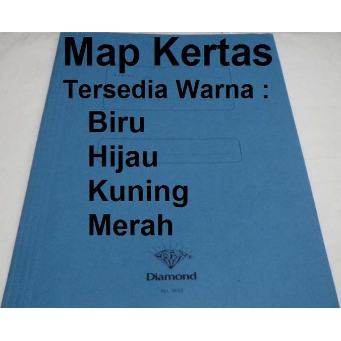 Dicdoc- Map Kertas Diamond Polos 5002 Biru Hijau Kuning Merah Isi 10Pcs Bagus Murah Ready Stock