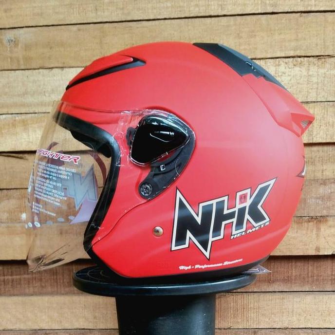 NEW HELM NHK SOLID BLACK DOP.NMAX DOP.RED DOP