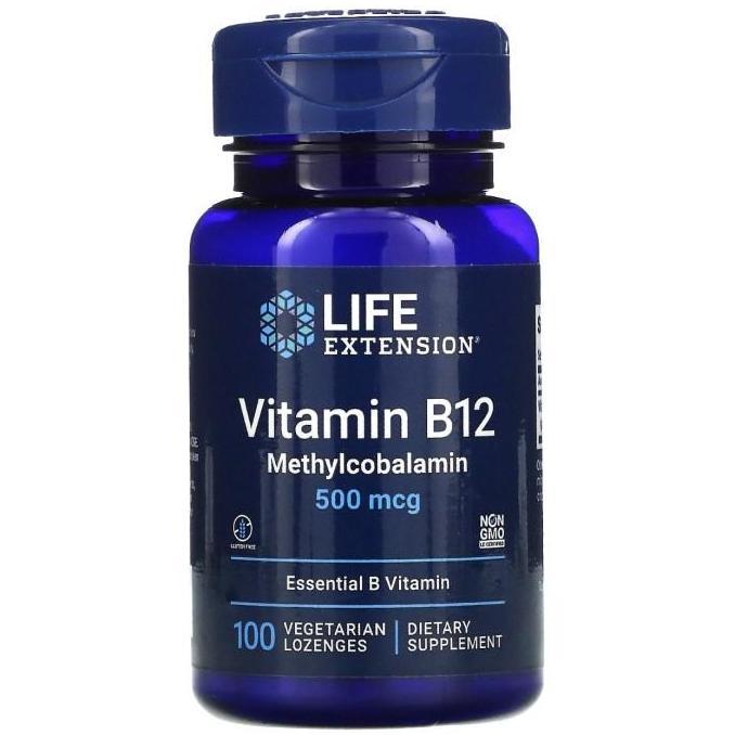 Vitafix- Life Extension Vitamin B12 Methylcobalamin 500 Mcg 1 Mg 5 Mg 60 100 Lozenge