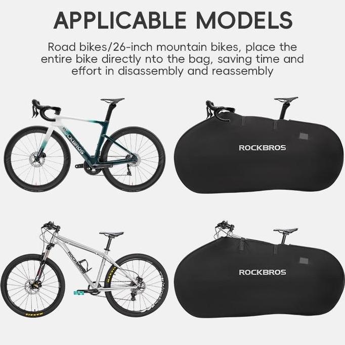 ROCKBROS D002 Tas Sarung Cover Sepeda p Gunung fit 26inch Folding Bicycle MTB Road Bike Water Resist