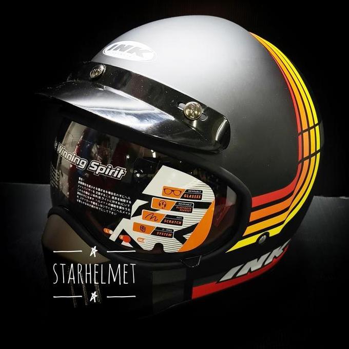 TERLARIS - Helm Full Face Classic INK Trooper Graphic BorderLine Original
