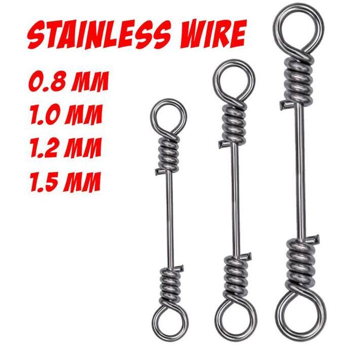 FINESSE Kawat Ulir Hard Stainless Wire Pengganti Kevlar Assist Hook Anti Gigi Tajam Ikan Lure Metal 