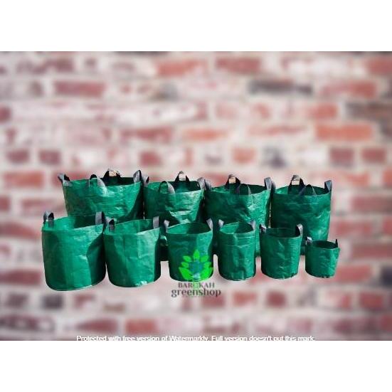 Grdwix- Planter Bag 100 Liter Bulat Hijau - Pot - Media Tanam