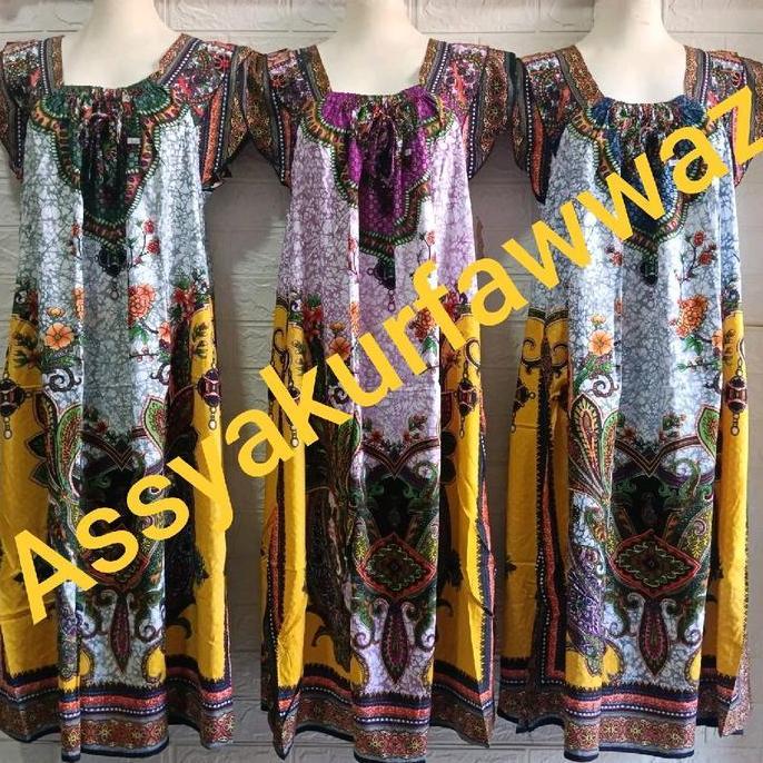 Ready stock DASTER BATIK ELOK MODEL TANGAN SUSUN KARET DADA