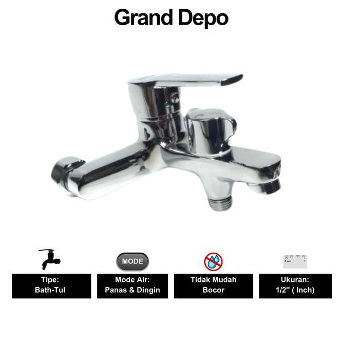 Teruss- Kran Shower Mixer Air Panas Dingin Bath Tul 1/2" Onda / Kran Shower Mixer Onda / Kran Air On