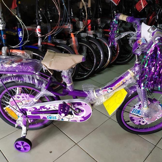 NEW Sepeda Anak Perempuan United Twist Ukuran 18