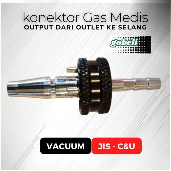 Indusprik- Konektor Gas Medis - Konektor Regulator Oxygen Flowmeter - Conector Flowmeter Type Jis/Cn