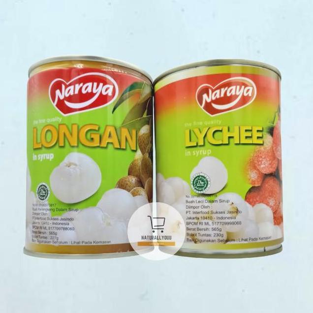 Fnbb- Naraya Longan Atau Naraya Lychee Buah Kelengkeng / Leci Dalam Sirup