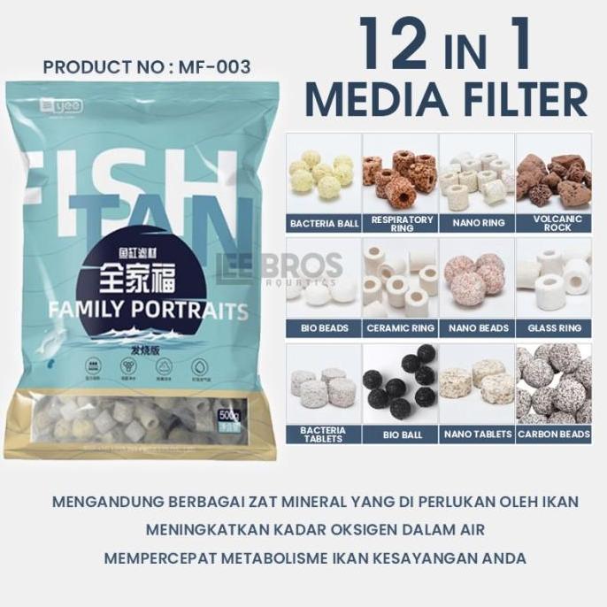 Fishboy- Media Filter Aquarium 12 In 1 Penjernih Air Aquarium