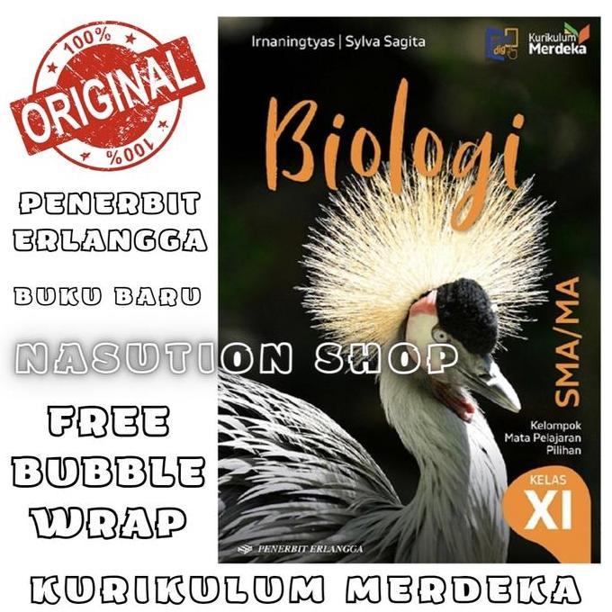 Buku Biologi Kelas 2 / Xl 11 SMA Erlangga Kurikulum Merdeka Kurmer ORI