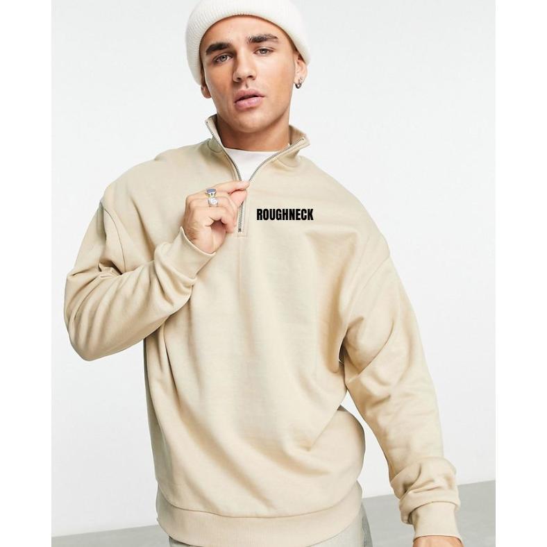 NEW Roughneck  Half Zip Sweater High Neck Unisex Premium | Outerwear Pria Distro Casual Style [terba