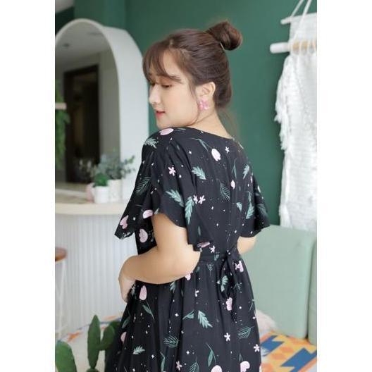 Ready stock Lyla Dress By Oriani Daster Midi Dress JUMBO LD 140 LD 120 LD 130 Lengan Lonceng Busui 4