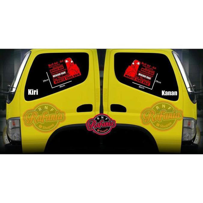 STICKER SKOTLET KACA PINTU/BODY MOBIL TRUCK/PICK UP/L300 WANITA BAIK -