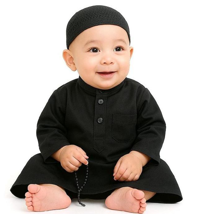 Termurah / Hot Sale Jubah Bayi Gamis Koko Anak Baju Muslim Cowok Aqikah Newborn 06 12 Bulan Model Le