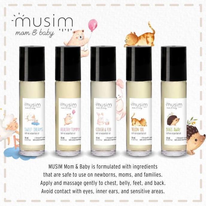Byblue- Baby Roll-On Essential Oil Sweet Dreams Deep Sleep Aid 10Ml - Musim