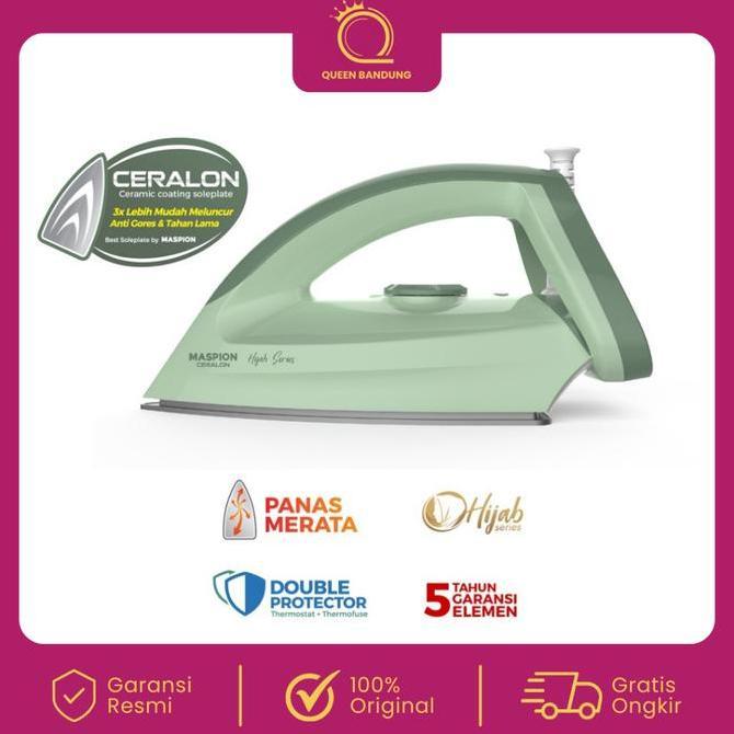 MASPION Setrika Automatic Iron Hijab Series HA-365 Electric Iron Ceralon Ceramic Non Stick