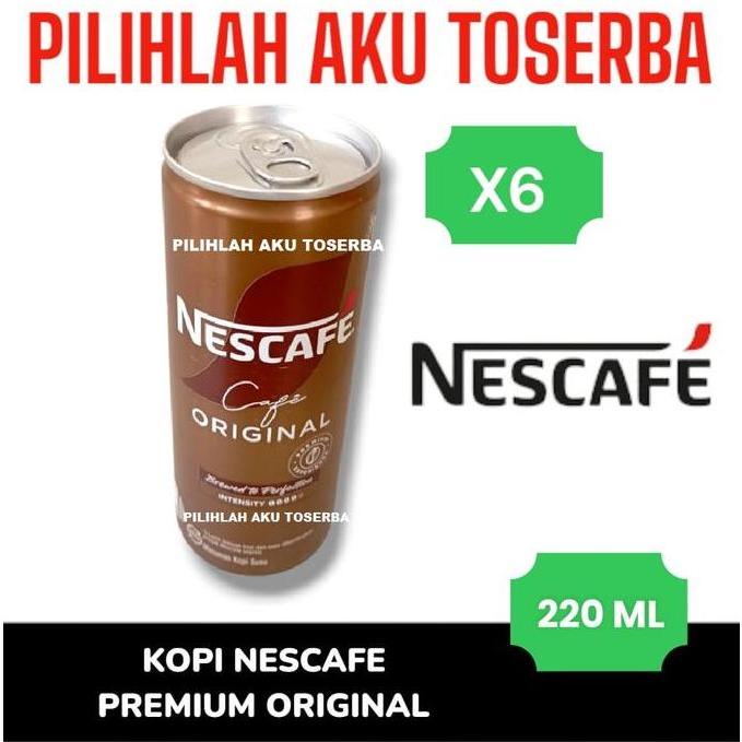 Kopi Nescafe Kaleng PREMIUM ORIGINAL 220 ml / Nescafe Can - ( HARGA 6 KALENG )