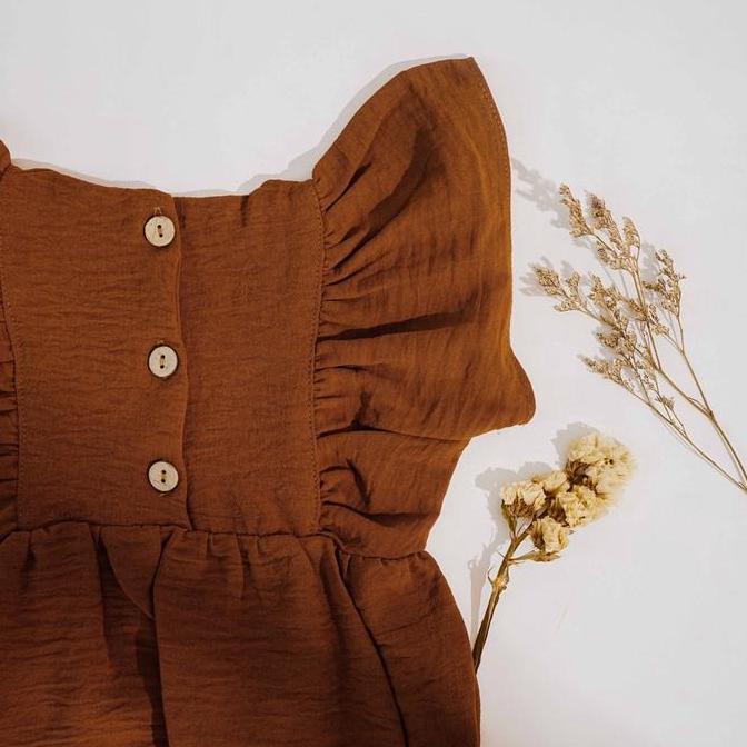 0-18bln JUMPER RUFFLE BASIC BAYI | JUMPSUIT ROMPER BAJU PAKAIAN ANAK BABY catalog TMTM ANNA HM