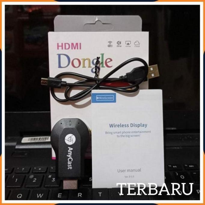 [COD] PAKET LENGKAP ANYCAST DONGLE DARI HP KE TV TABUNG / WIRELESS ANYCASH DONGEL MIRACAST / KABEL R
