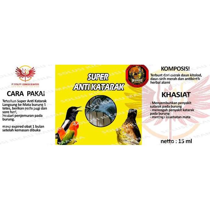 Bridwoi- Obat Burung Katarak Super Anti Katarak Untuk Semua Burung Murai