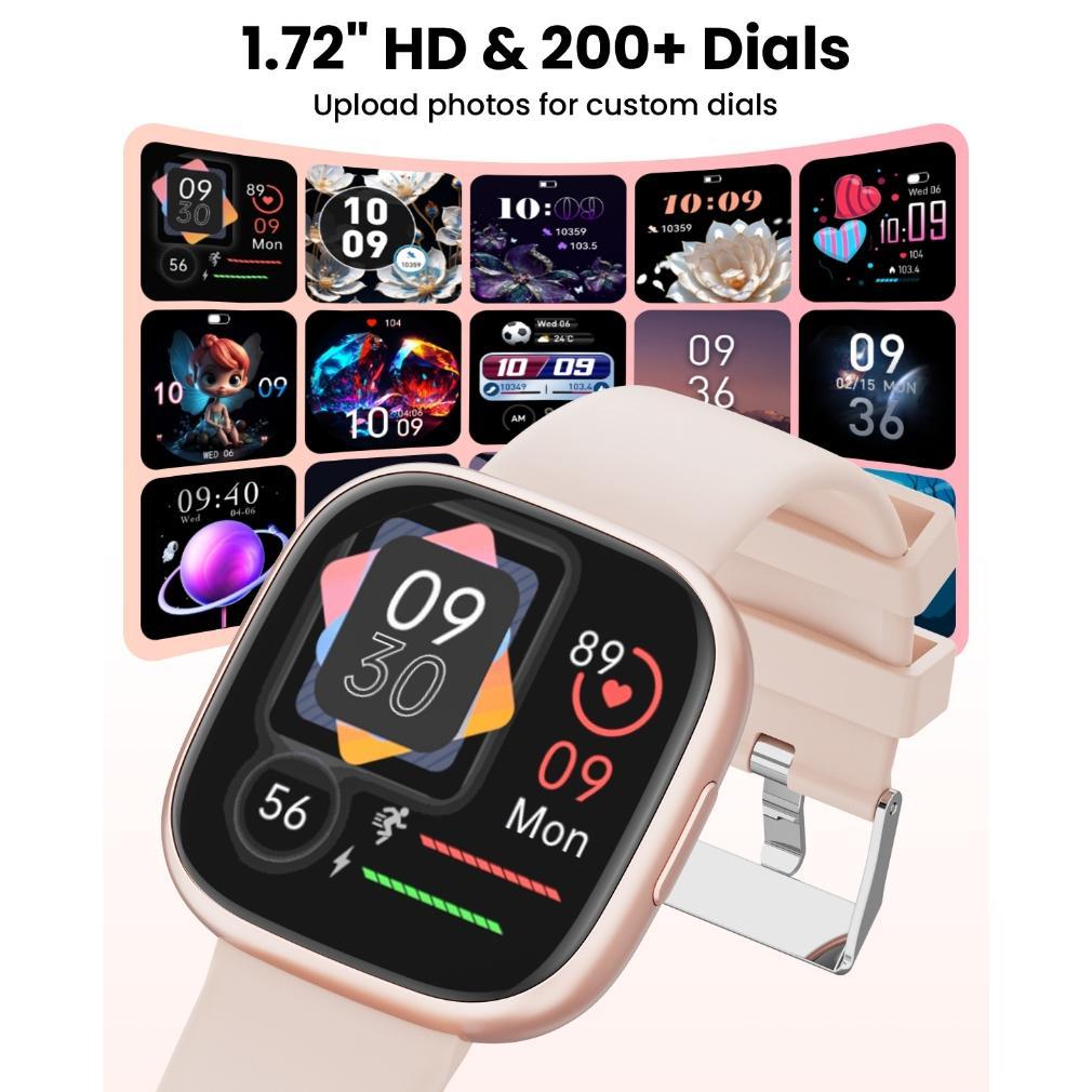 TERMURAH ENC Smart Watch for Men Women 1.72" Fitness Tracker SmartWatch for iPhone Android Compatibl