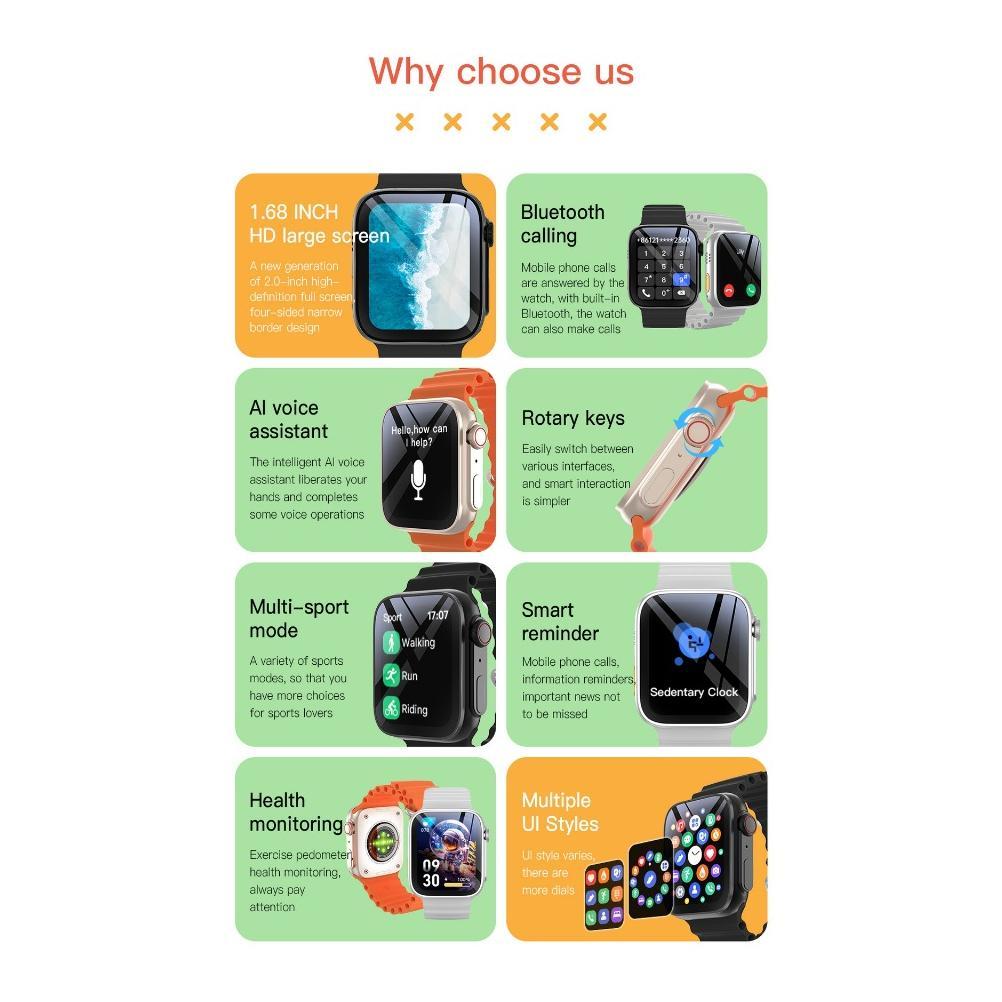 BEST SALE Smartwatch T900 ULTRA Series 8 ULTRA Big Screen 2.09 Inch Smart Watch