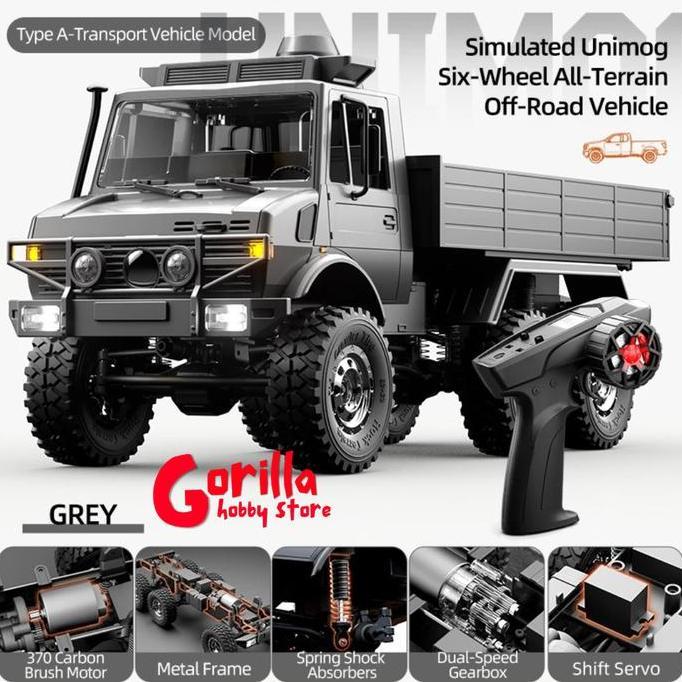 Termurah / Hot Sale Jjrc C8823 Unimog Rc Truck 6 X 6 Six Wheel Drive 2.4Ghz Full Propo Rtr Mainan Tr