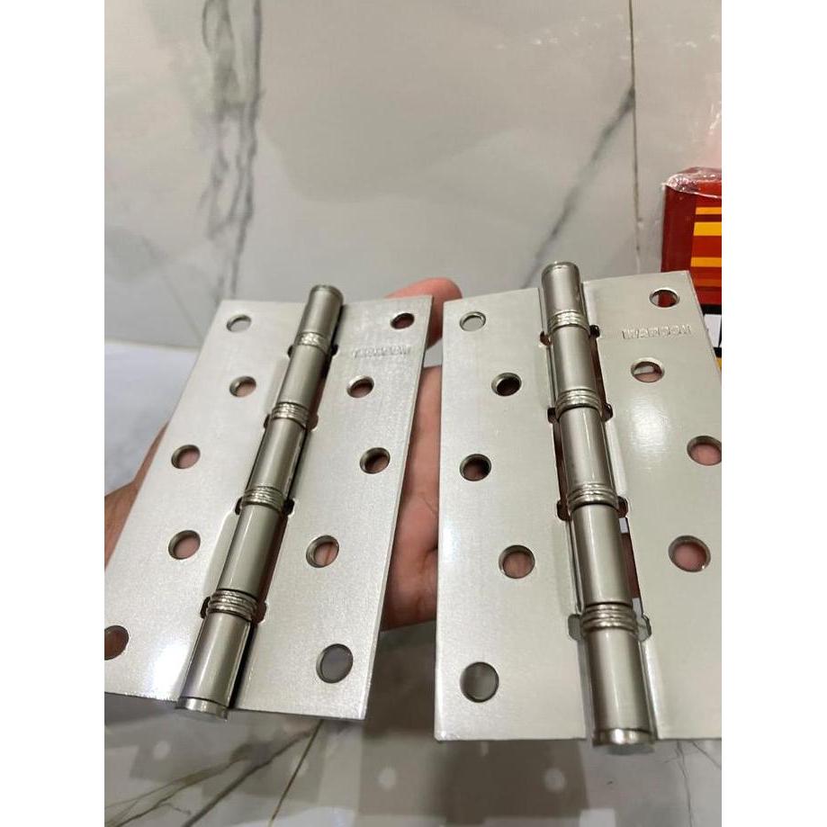 Engsel Pintu Panel 5"X3"X3Mm Bahan Stainless Steel Kuat Dan Awet Engsel Pintu Kayu 5" 1Pcs Dengan Ba