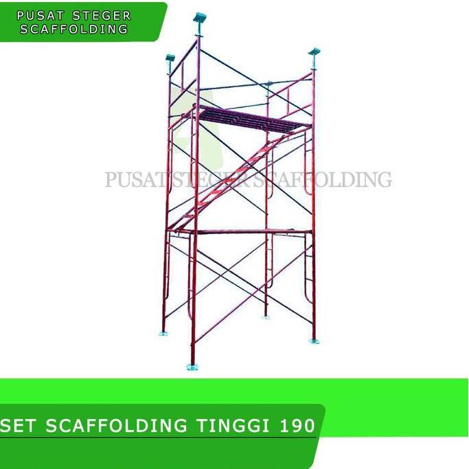DUA SET SCAFFOLDING SATU SET LADDERFRAME DUA TANGGA DUA CATWALK SCAFOLDING STEGER ESTEGER KAPOLDING 