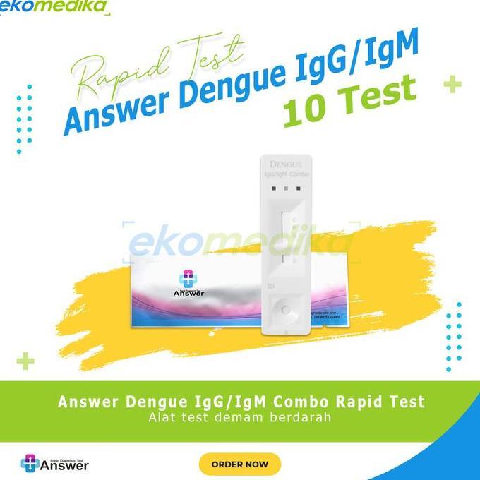 LAPAKJAJAN33 - ANSWER ALAT TES DEMAM BERDARAH IGG/IGM COMBO RAPID TEST 1 TEST CARD DETEKSI CEPAT ANT